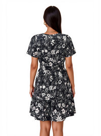 PRETTYGARDEN Women's V-Neck Mini Dress, Sizes S-XXL