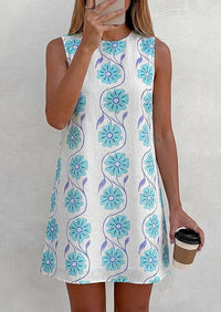 PRETTYGARDEN Sundresses for Women Summer Elegant Floral A Line Short Party Dress Beach Vacation Clothes