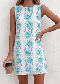 PRETTYGARDEN Sundresses for Women Summer Elegant Floral A Line Short Party Dress Beach Vacation Clothes