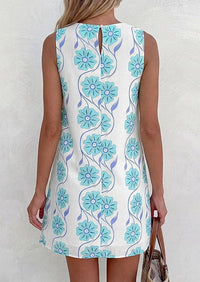 PRETTYGARDEN Sundresses for Women Summer Elegant Floral A Line Short Party Dress Beach Vacation Clothes