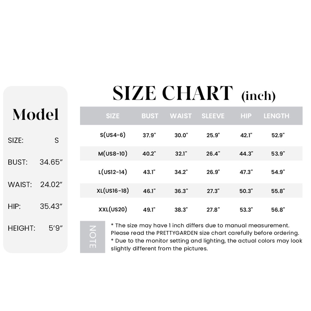 PRETTYGARDEN Women's Fall Boho Maxi Dress Floral Long Sleeve V Neck Flowy Belted Elegant Holiday Party Dresses