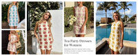 PRETTYGARDEN Sundresses for Women Summer Elegant Floral A Line Short Party Dress Beach Vacation Clothes