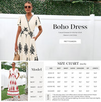PRETTYGARDEN Womens Summer Casual V Neck Boho Maxi Dress Flowy Aline Bell Sleeve Tiered Floral Dresses with Pocket