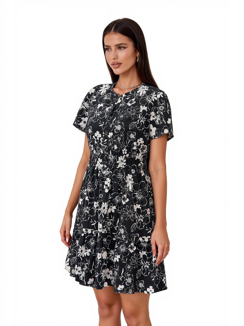 PRETTYGARDEN Women's V-Neck Mini Dress, Sizes S-XXL